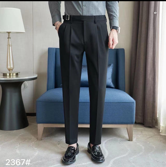 Korean Style Trousers Black Colour Regular Fit k2368
