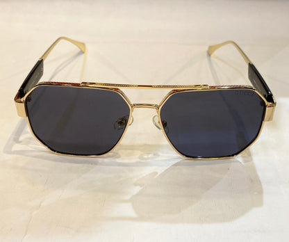 CUG Golden Frame Black Shade Sunglass YH063 53 16-141