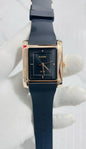 Dar Black Silicon Strap Copper Black Square Dial Dial Fibre Men’s Watch 990406