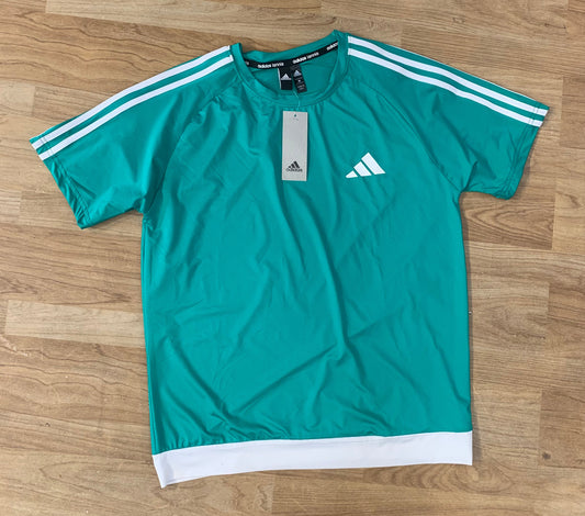 IDA Teal Colour With White Strips Dri Fit Tshirt 45001