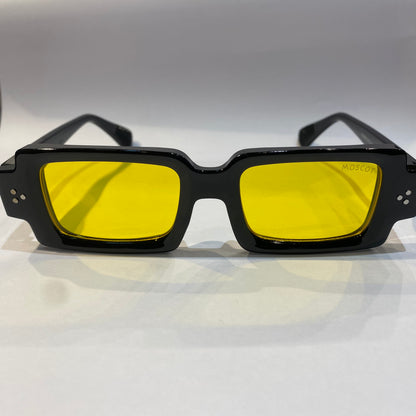 SOM Black Frame Yellow Shade Unisex Sunglasses 3849 49 22 144