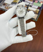 Mra Silver Chain White Stud Dial Ladies Watch 990207