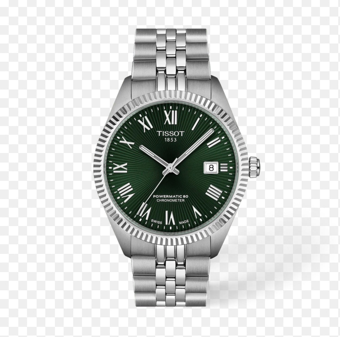 SIT TIS Green Dial Silver Chain Date Working Mens Watch 990619