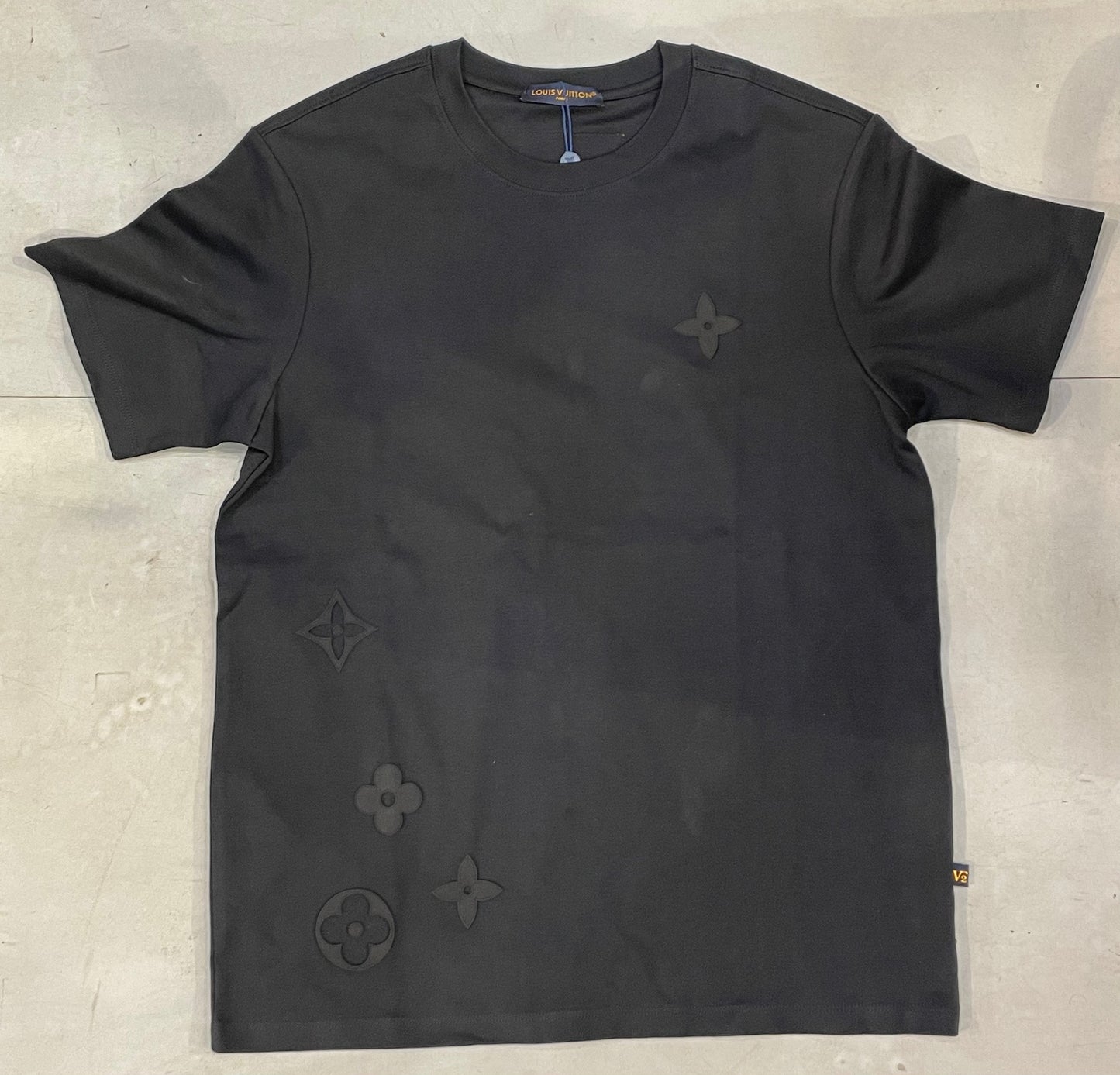 UOL LOU Black Colour Logo Patch Imported Unisex Oversize T-shirt YB571