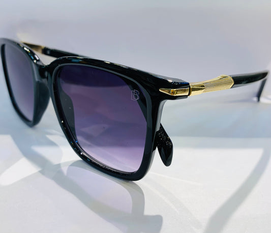 VAD Glossy Black Frame Purple Shade Premium Quality Sunglass 2409 52 20-140