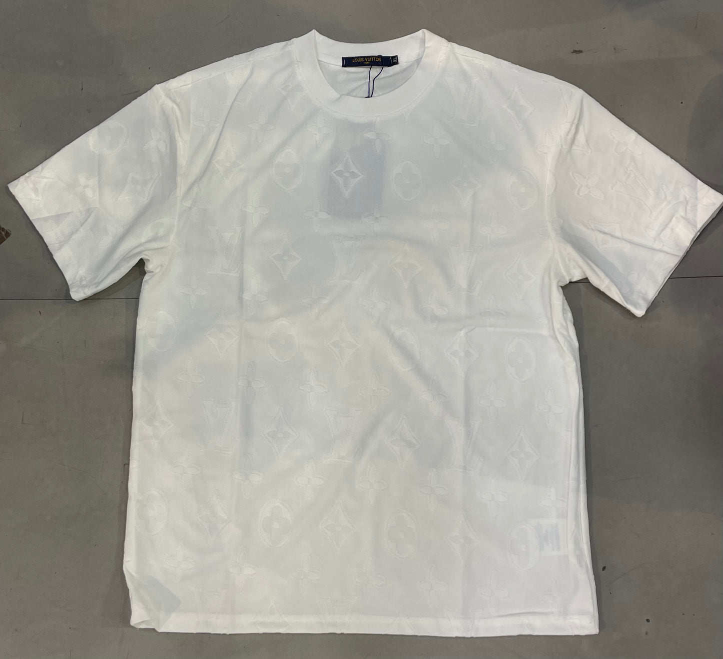 UOL LOU White Colour Logo Embroidery Imported Oversize Unisex T-shirt 990571