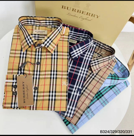 RUB Sky Blue Green Colour Check Print Premium Quality Shirt 90100