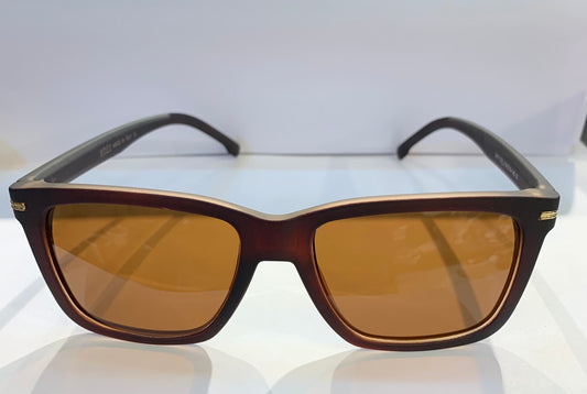 SOB Matte Brown Frame Brown Shade Premium Quality Sunglass 2417 56 19-145