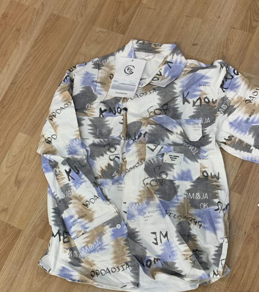 Korean Shaket White Brown Blue Grey 8918