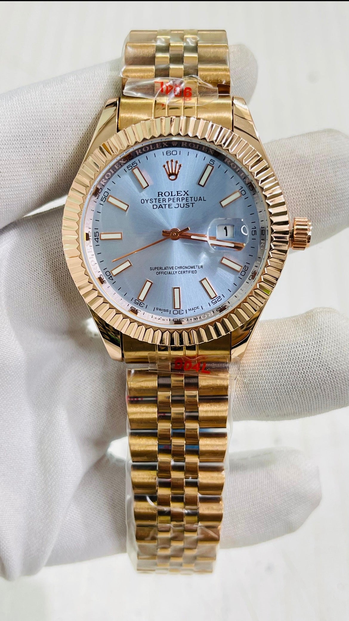 Lor Copper Chain Light Blue Dial Men's Watch 989776