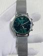 Mra Silver Chain Green Dial Men Watch 990356