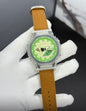 Hsg Brown Strap Grey Green Dial Water resistant Sports Men Watch 989505