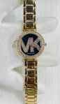 Cim Copper Chain Copper Stid Ring KM Black Dial Ladies Watch 990306