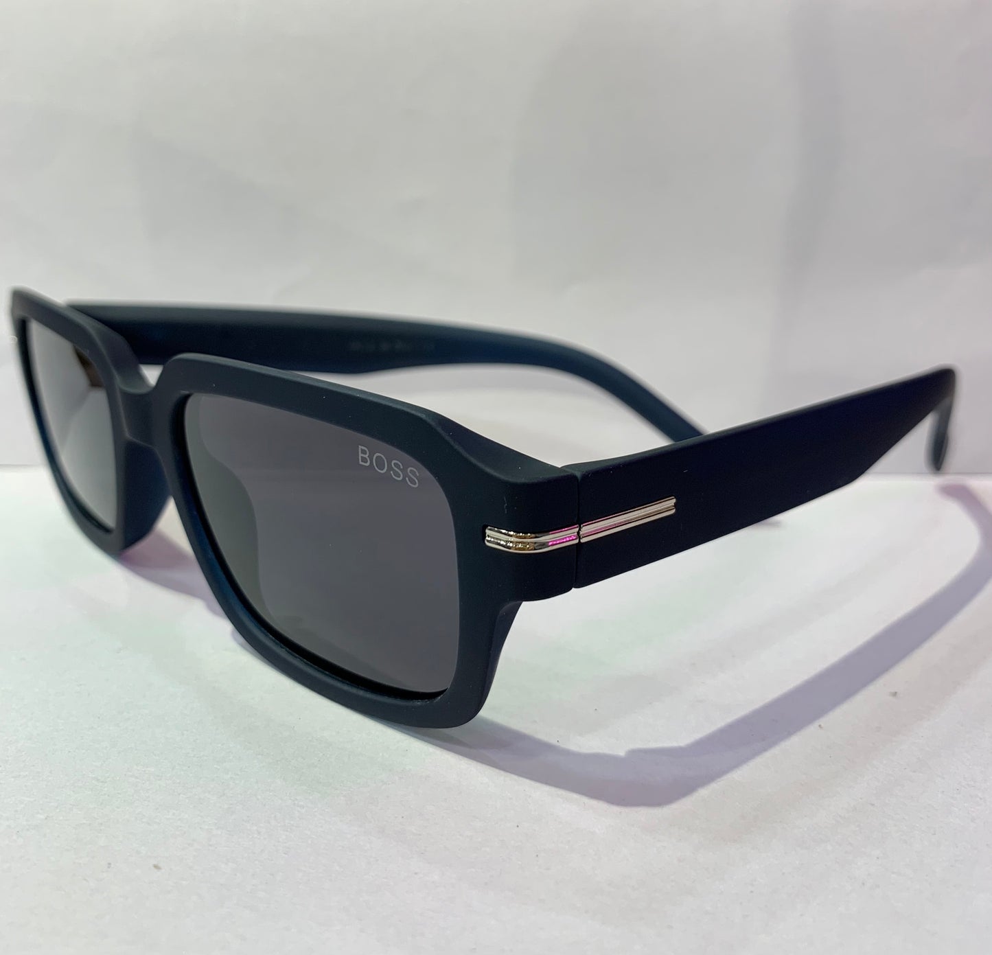 SOB Navy Blue Matte Frame Black Shade Unisex Premium Quality Sunglass 2418 53 20-143