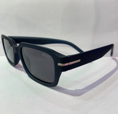 SOB Navy Blue Matte Frame Black Shade Unisex Premium Quality Sunglass 2418 53 20-143