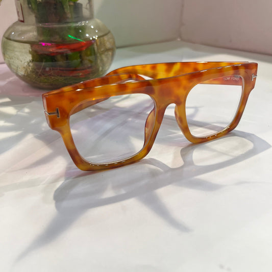 Mot Orange Leopard Frame Transparent Shade Heavy Quality Sunglass E50835520142