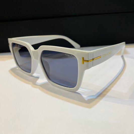 MOT White Frame Black Shade Sunglass ZP06 51 22 137
