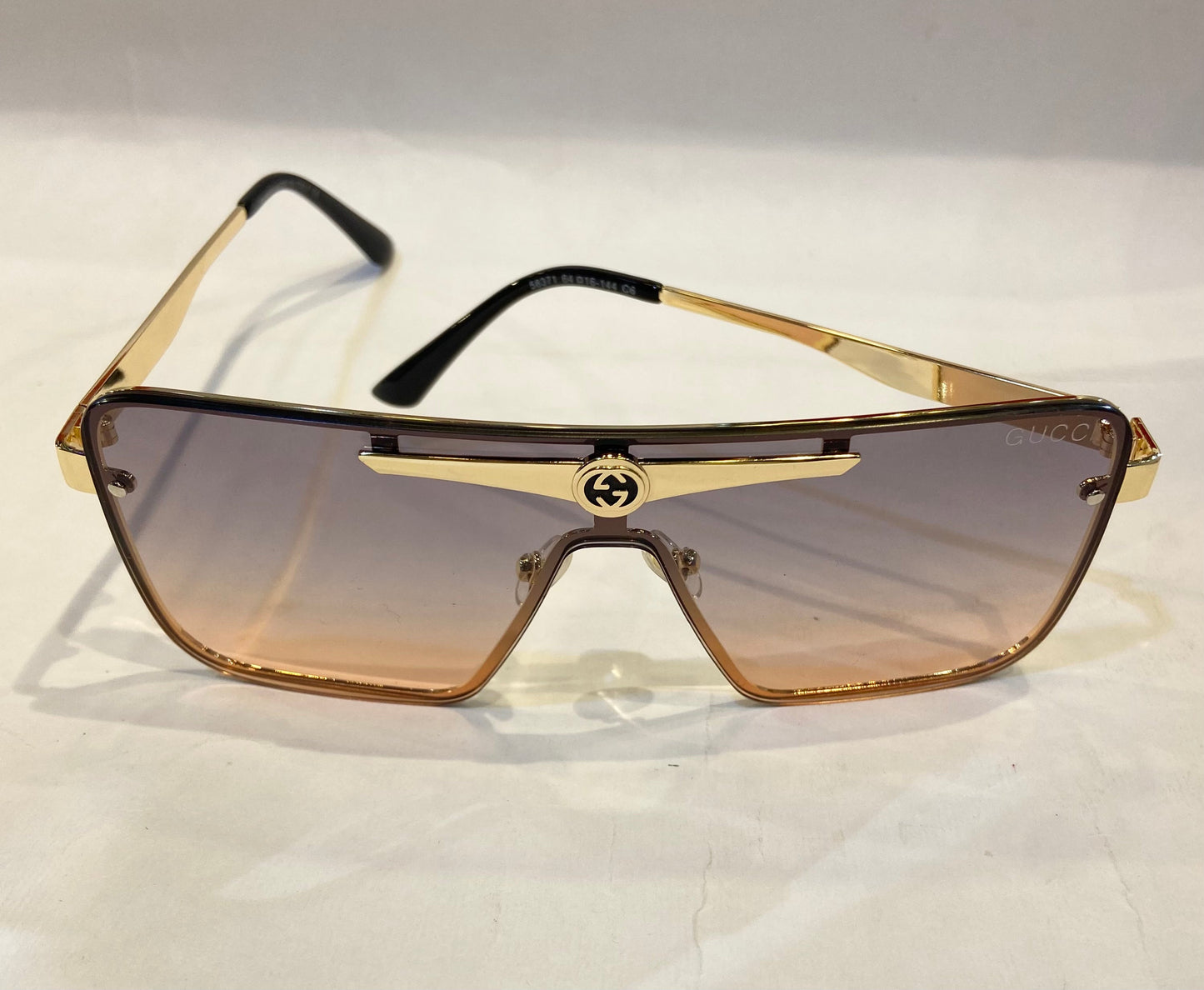 CUG Golden Frame Orange Black Shade Sunglass 58371 64 16-144 C6