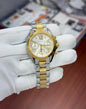 CIM Gold Silver Chain Gold Ring Silver Dial Ladies Watch 901662