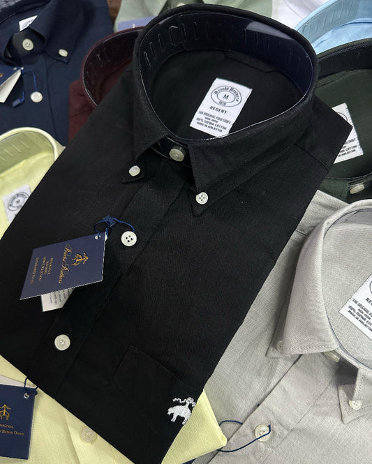 Roobs Brother Black Linen Shirt H90003