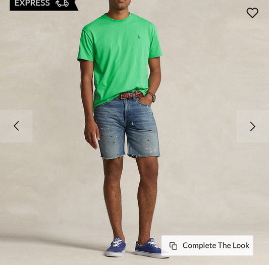 LOP Green Color Plain Single Logo Premium Quality Tshirt 88808