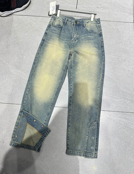 Korean style Blue Colour jeans With teach Baton Pants Straight 18101