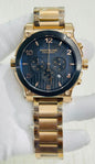 NOM MON Silver Copper Chain Black Dial Heavy Chronograph Men’s Watch 990016