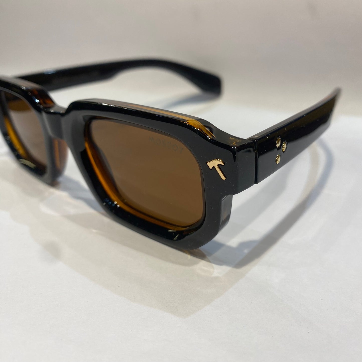SOM Black Brown Frame Brown Shade Unisex Sunglasses 98155 52 17 142