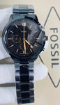 Sof Black Chain Black Golden Dial Chronograph Working Men Watch 990028