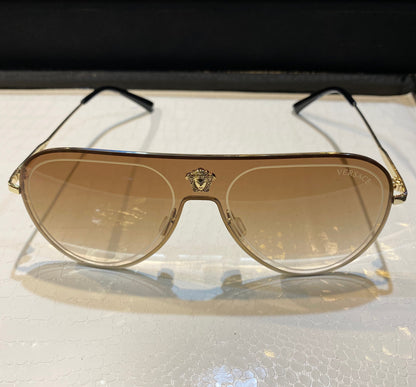 REV Golden Frame Brown Shade Unisex Sunglass SUN014