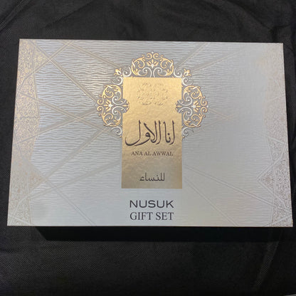 ANA AL AWWAL NUSUK 100ML Perfume/Body Lotion/Shower Gel Combo Gift Set