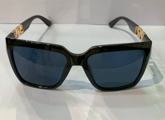 REV Black Frame Black Shade Premium Quality Unisex Sunglass 3385 C3 54 19-143