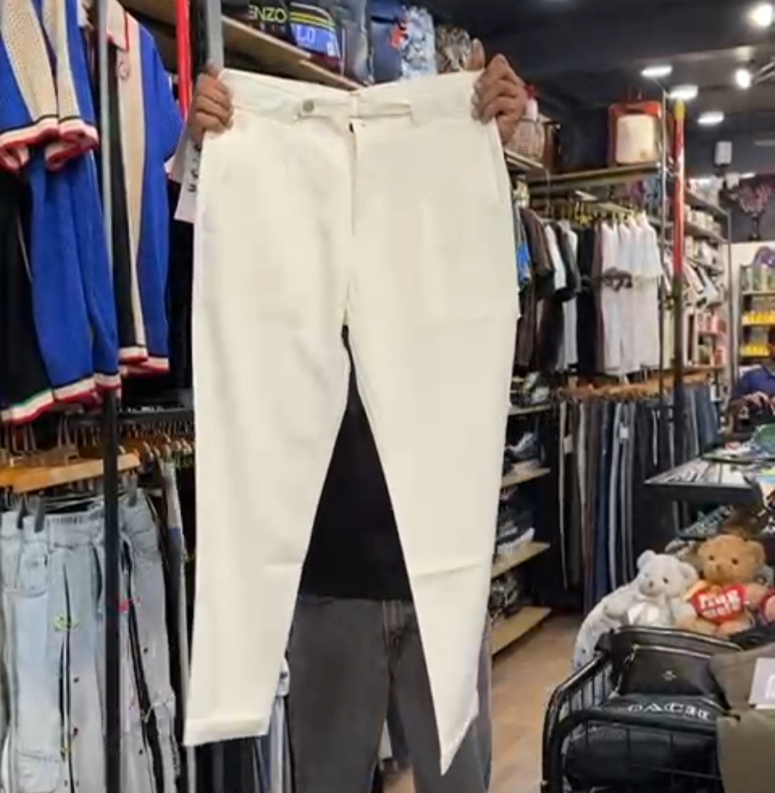 J.Jn Cream Colour Imported Korean Trouser J060