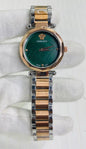 Rev Silver Copper Chain Green Dial Ladies Watch 400116