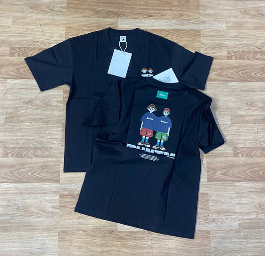 WEAR Black Colour With Back Print Premium Oversized Tshirt 88683