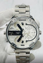 Eid Silver Chain Silver Black Big Dial Heavy Machinery Men watch 990256