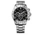 SOB BOS Black Dial Silver Chain All Chrono Working Men’s Watch 990643