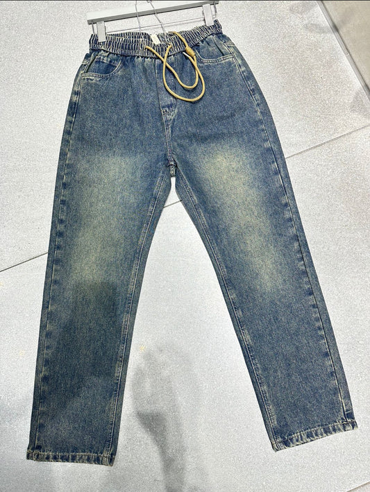 Korean style Blue Colour Brown Shade jeans Pants Straight Fit A580