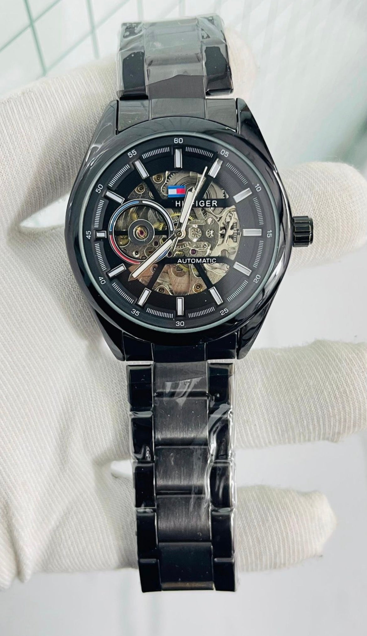 Mot Black Chain Black Ring Black Dial Automatic Men Watch 990340