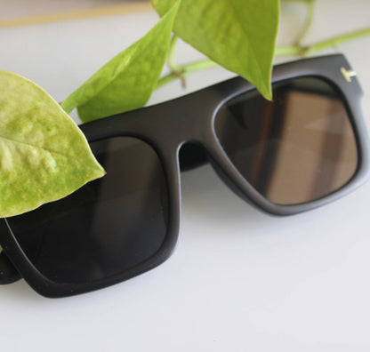 MOT Black Matte Frame Black Shade Sunglass TF 0231 55 20-145