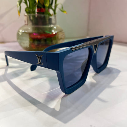 Uol Matte Blue Frame Blue Shade Heavy Quality Sunglass 15026113145