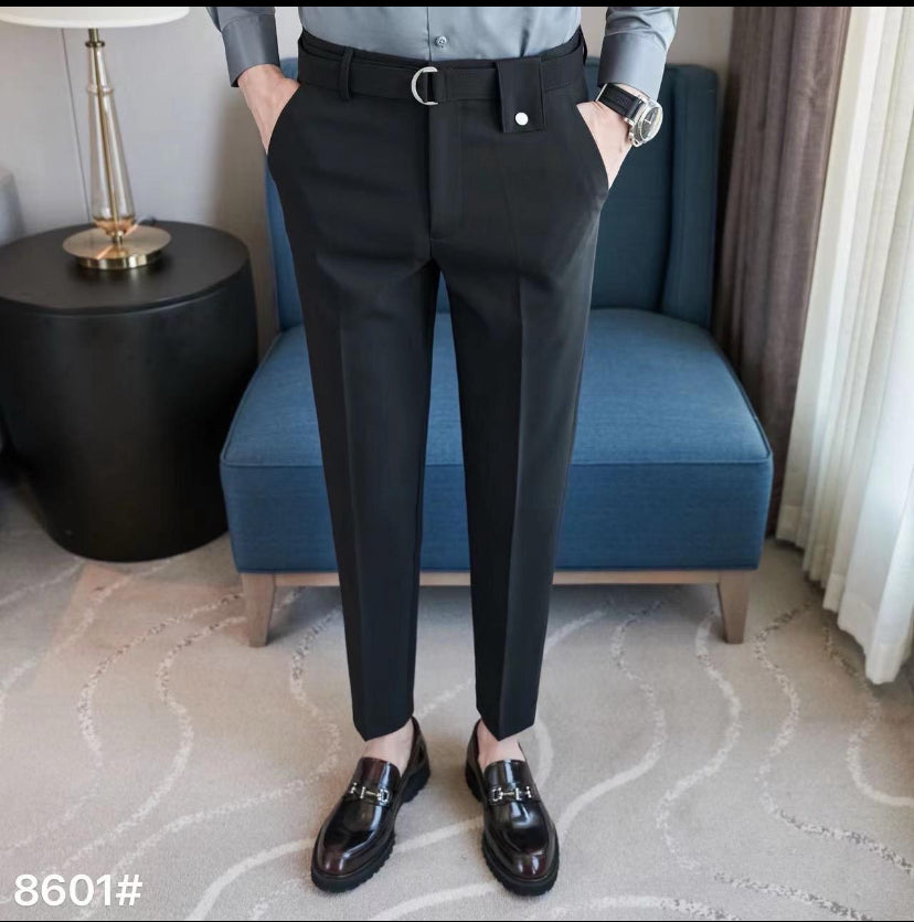 Korean Style Trousers  Black Colour Regular Fit k8601