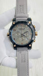 NOM MON Grey Strap Black Ring Grey Dial Heavy Chronograph Men’s Watch 990017