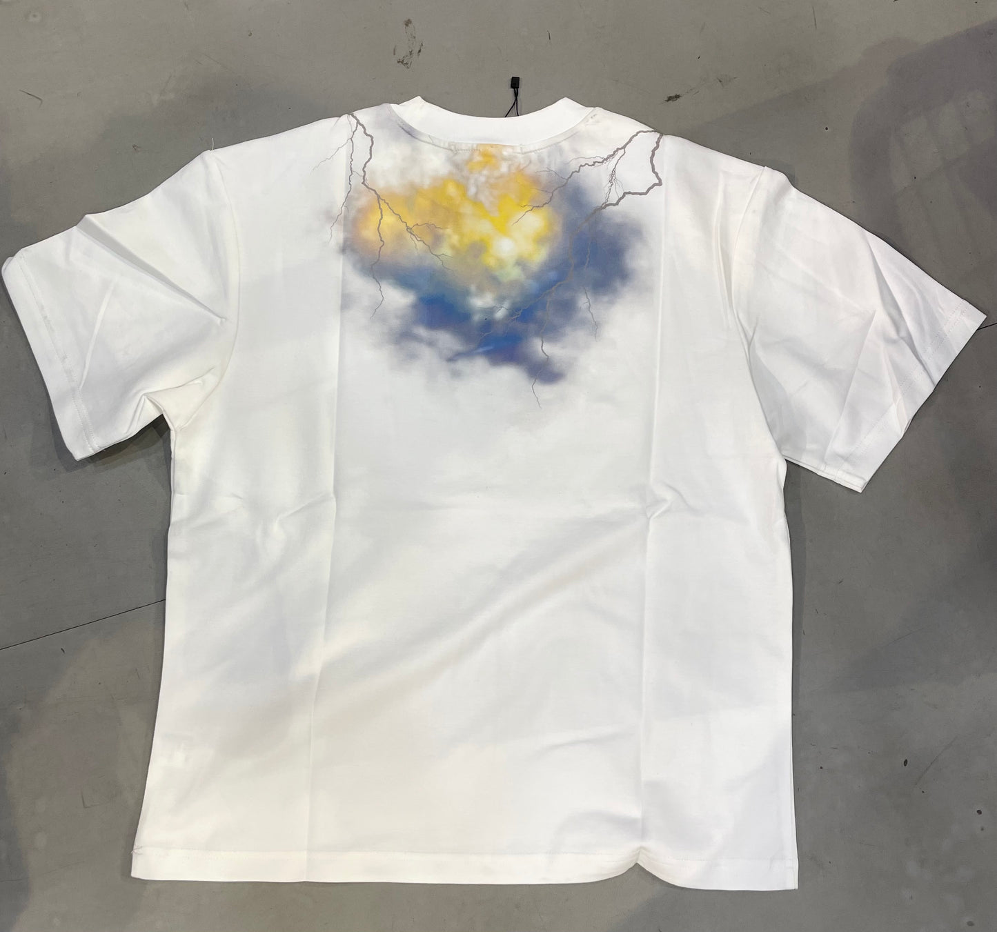 OUTLIER White Colour with Colour Print Blue Purple Yellow Imported tShirt OL530