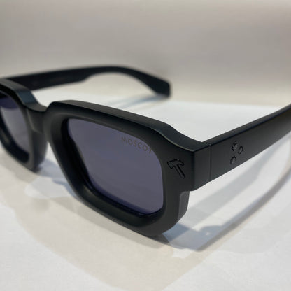 SOM Matte Black Frame Black Shade Unisex Sunglasses 98155 52 17 142