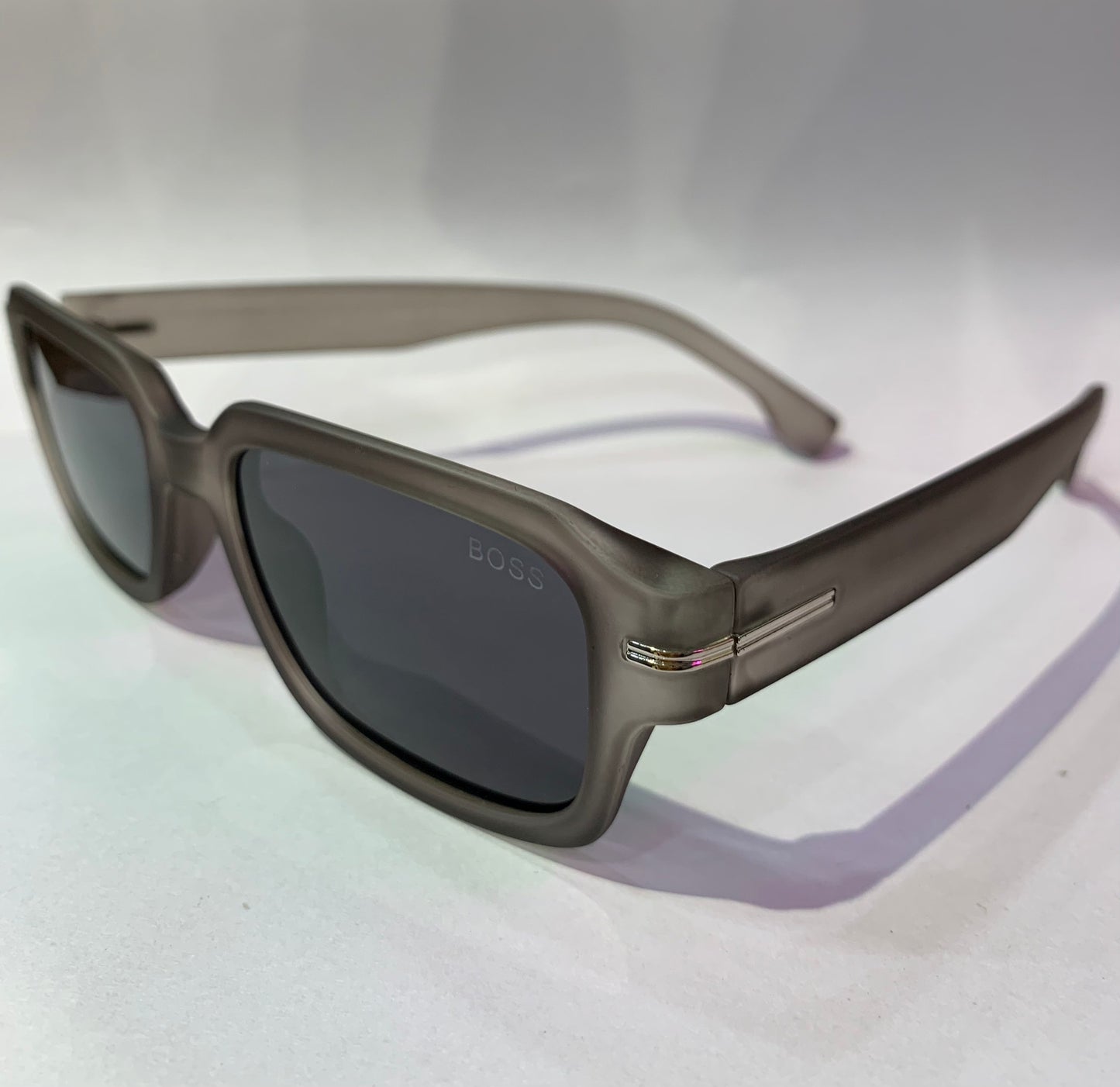 SOB Grey Matte Frame Black Shade Unisex Premium Quality Sunglass 2418 53 20-143