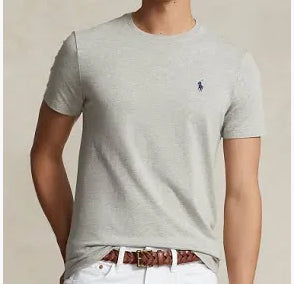 LOP Grey Color Plain Single Logo Premium Quality Tshirt 88811
