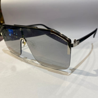 CUG Silver Black Frame Mercury Shade Unisex Sunglasses 0291 135 0 145