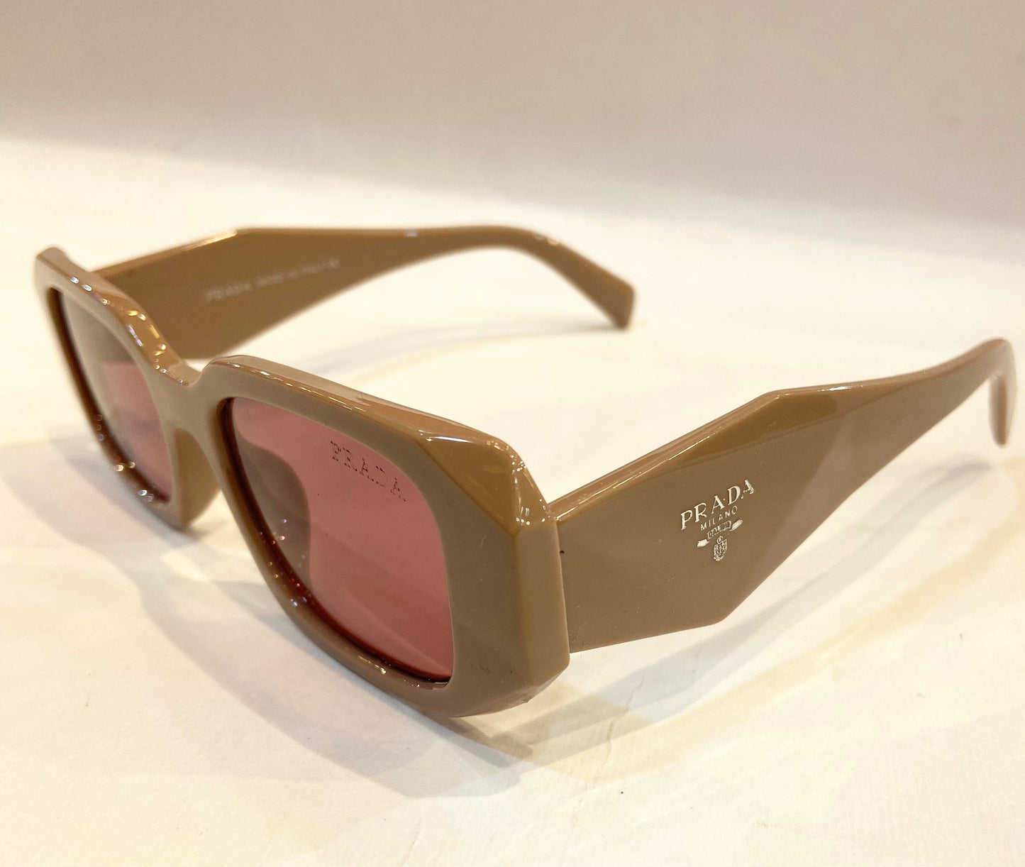 ARP Beige Frame Pink Shade unisex Sunglass