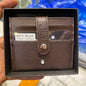NOM MON Brown Unisex Double Space Card Holder 5006